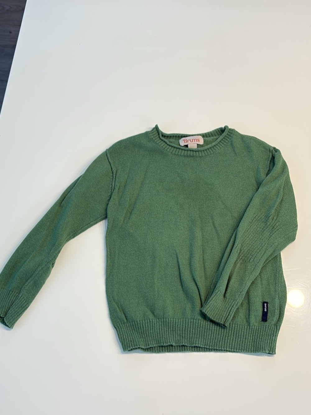 Brums Boys Green Crewneck Sweater